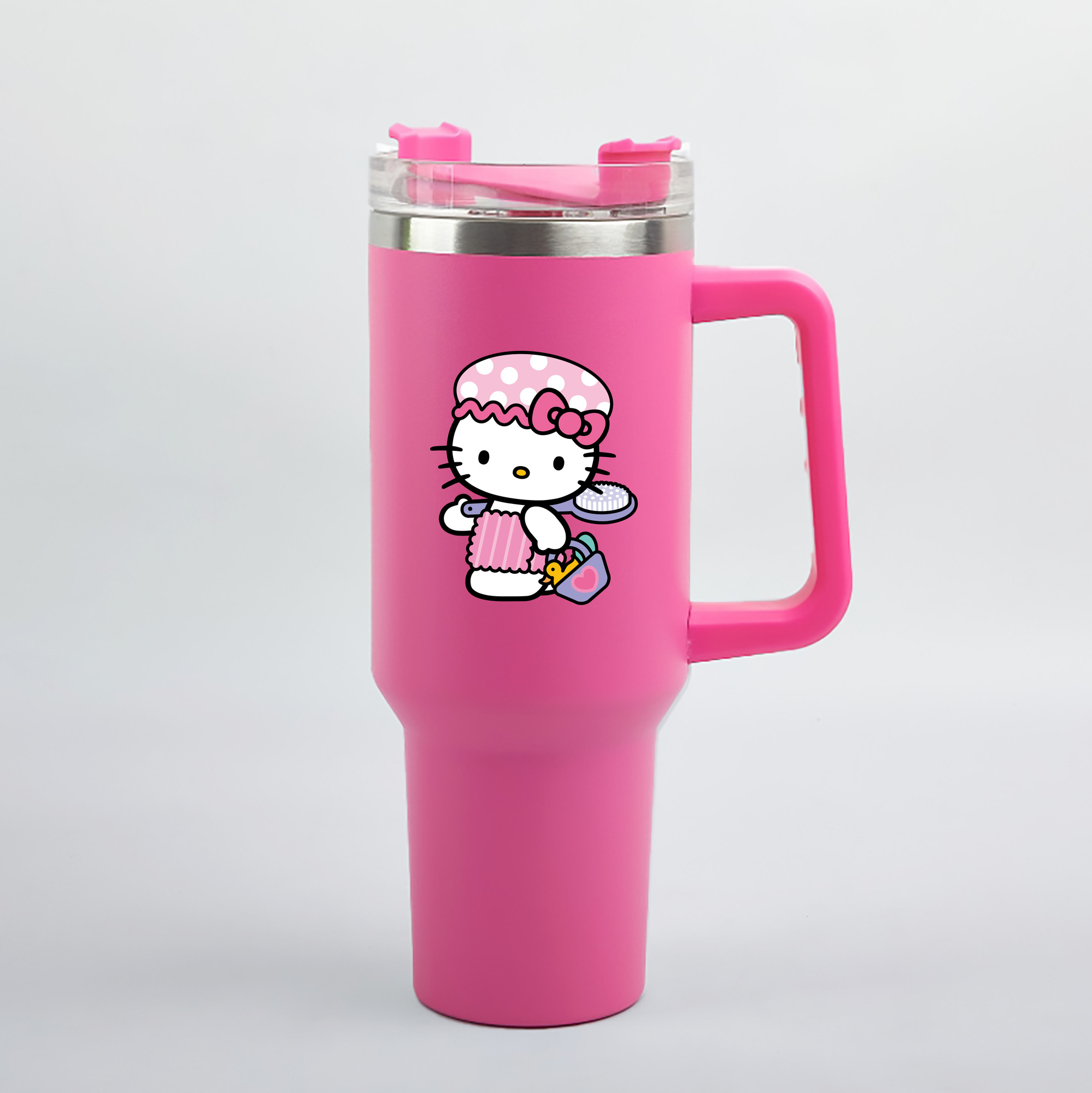 （画像用） Hello Kitty ハローキティ 1200mL車用タンブラー（カラープリント）